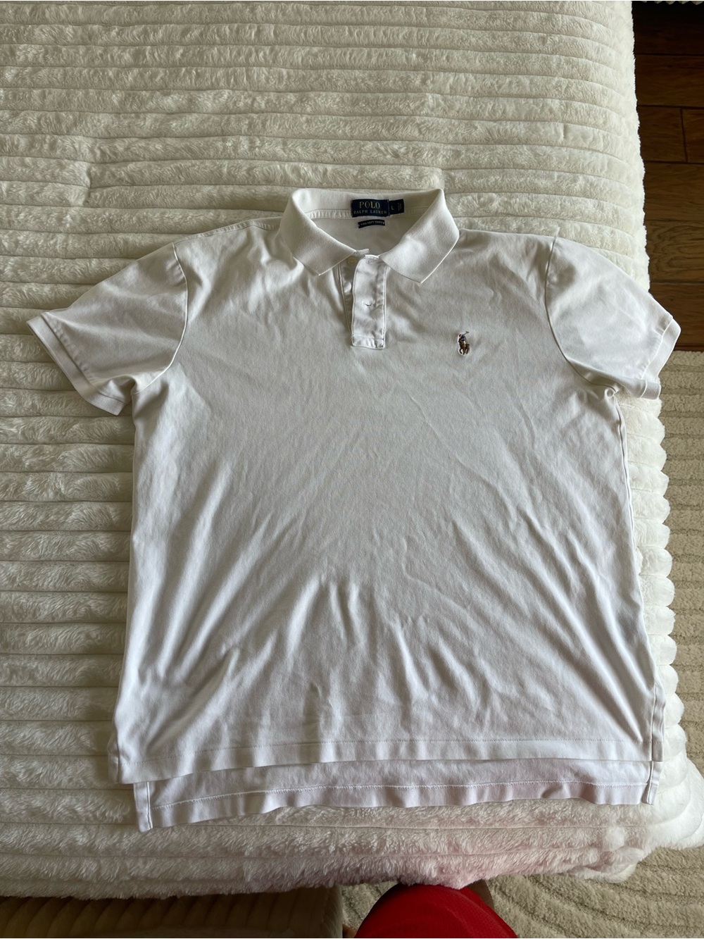 Polo by Ralph Lauren Men’s White Polo Shirt with Embroidered Pony